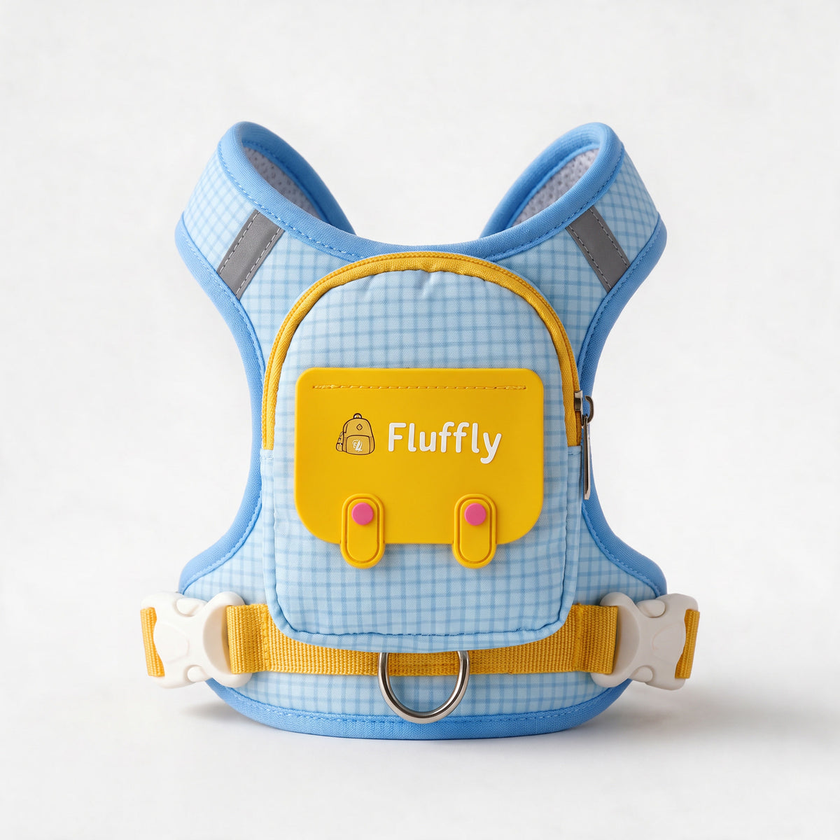 Fluffly harness backpack in Blue